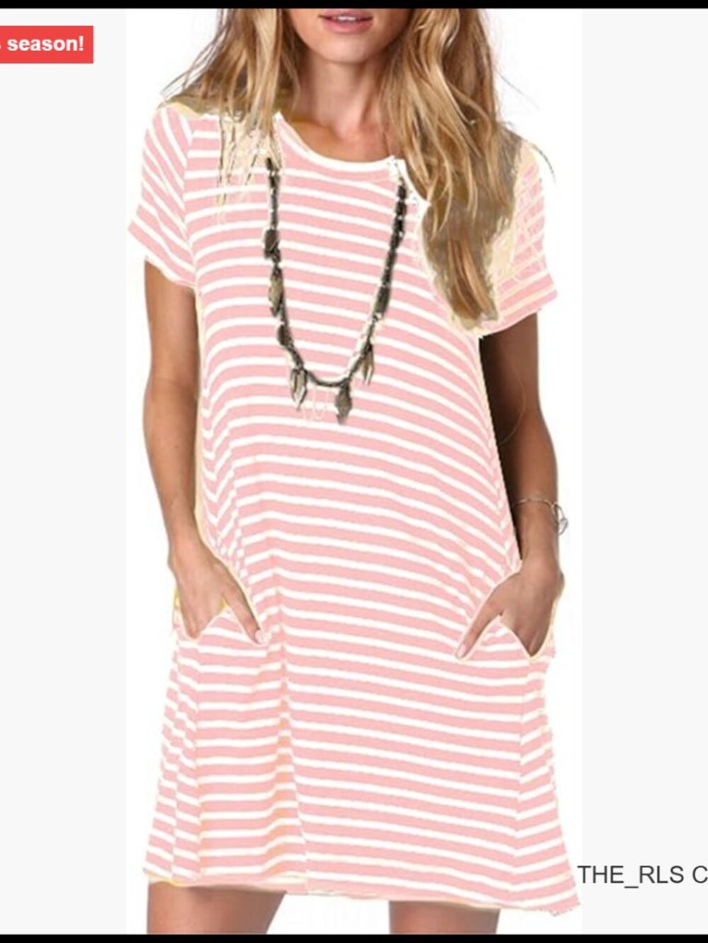 Short Sleeve T-Shirt Dress with Pocket, Loose Tunic Style